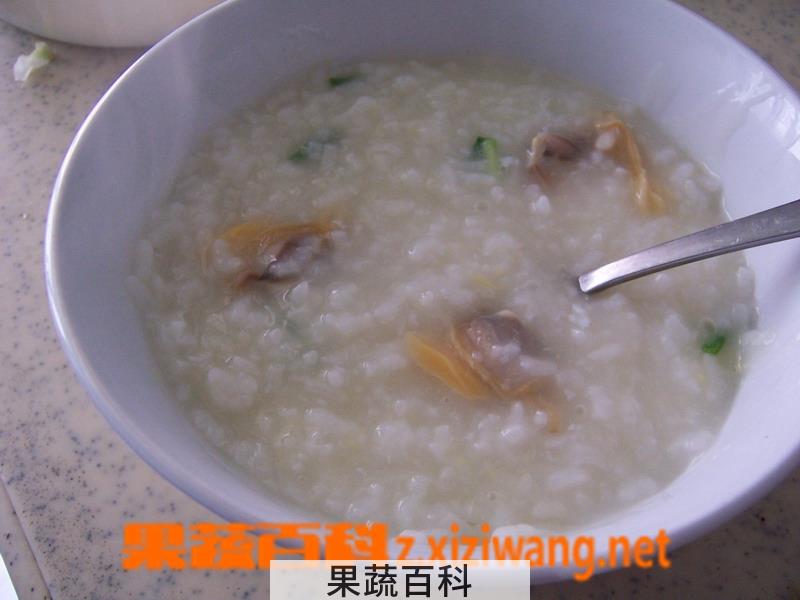 果蔬百科花蛤粥