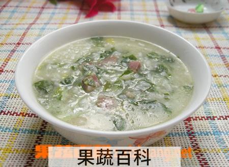 果蔬百科青菜咸肉粥