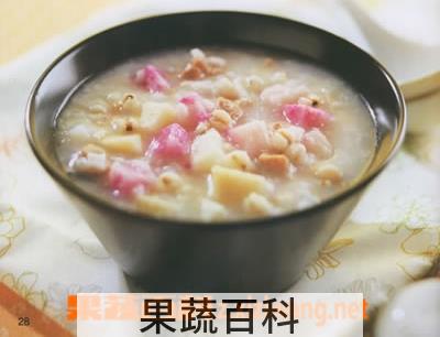 果蔬百科白木耳苹果瘦肉粥