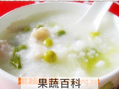 果蔬百科豌豆鸡肉粥