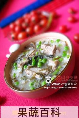 果蔬百科排骨菜干青豆粥