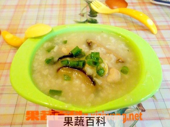 果蔬百科冬菇鸡粥