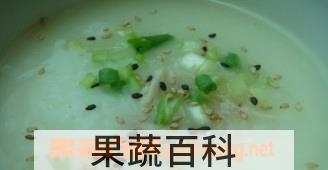果蔬百科芝麻葱绿鲜鸡粥