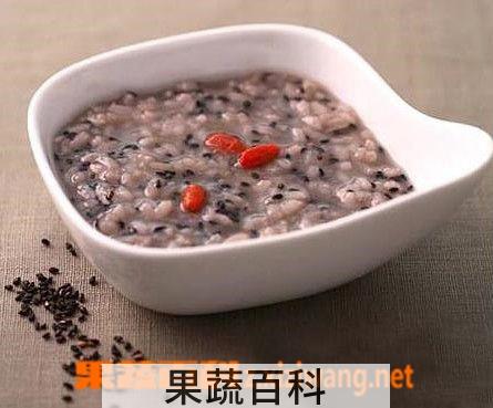 果蔬百科枸杞黑芝麻粥