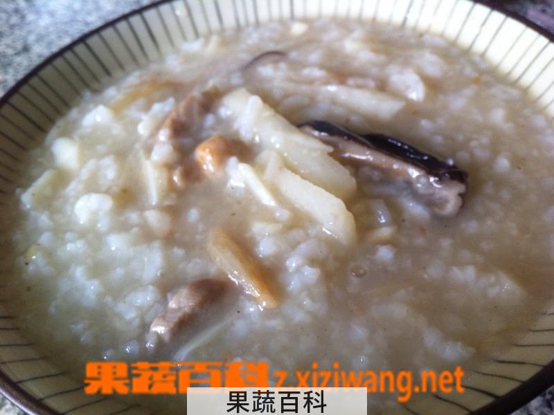 果蔬百科竹笋香菇粥