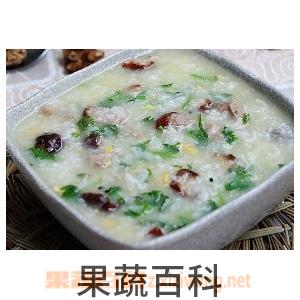 果蔬百科咸蛋黄烤鸭粥