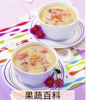 果蔬百科鸡茸豆腐胡萝卜粥