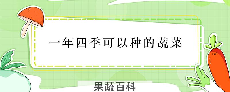 一年四季可以种的蔬菜