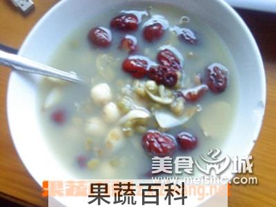 果蔬百科百合莲子绿豆粥