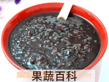 果蔬百科血糯米黑米粥的功效