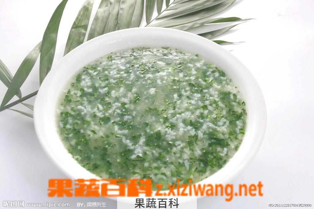 果蔬百科虾米青菜粥
