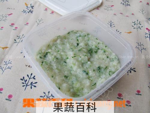 果蔬百科蒜苗牛肉粥