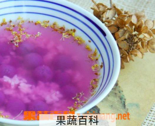 果蔬百科紫薯桂花粥