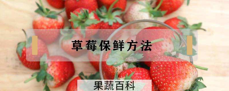 草莓保鲜方法