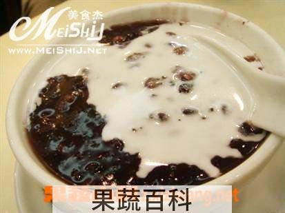 果蔬百科椰汁黑糯米粥