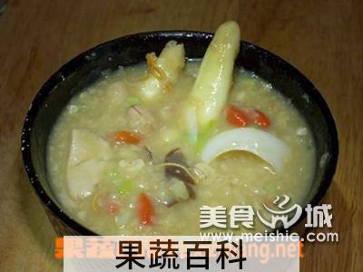 果蔬百科芦笋粥的做法