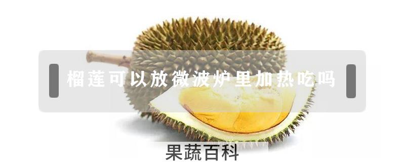 榴莲可以放微波炉里加热吃吗