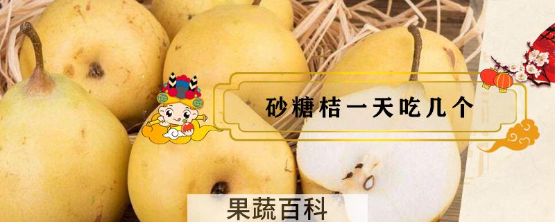 砂糖桔一天吃几个