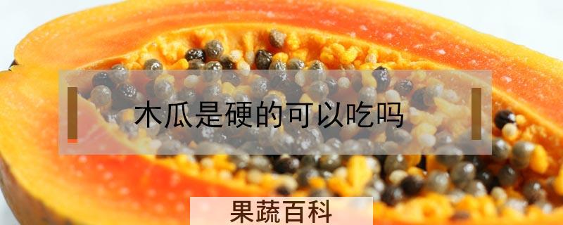 木瓜是硬的可以吃吗