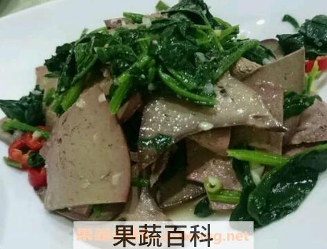 拌猪肝菠菜的好处