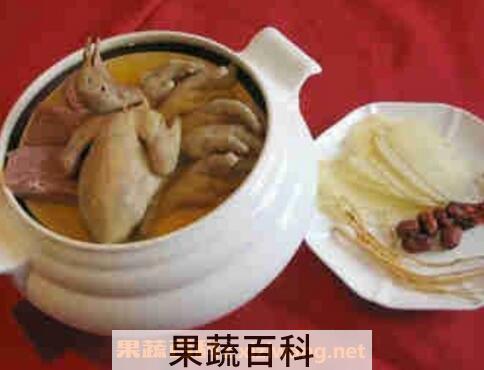 白鸽蒸花旗参的功效与作用