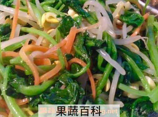 菠菜拌豆芽的功效