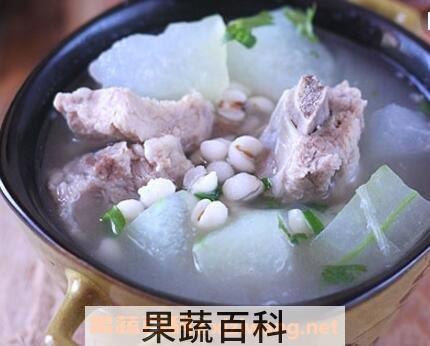 冬瓜排骨汤的功效与做法