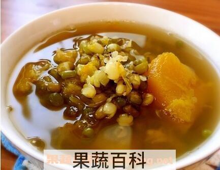 南瓜绿豆汤的功效