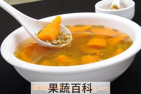 南瓜绿豆汤作用 南瓜绿豆汤的做法步骤