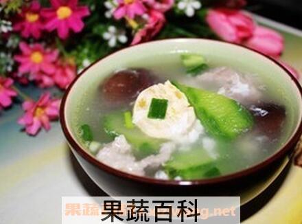 香菇丝瓜瘦肉汤的功效与作用