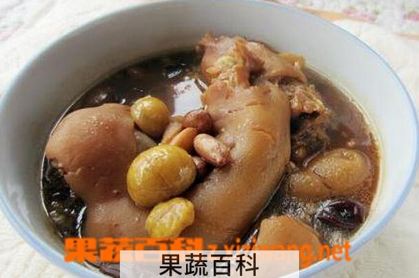 果蔬百科板栗煲蹄花