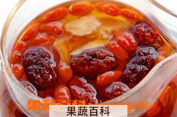 果蔬百科红枣枸杞泡水