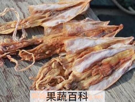 鱿鱼母和墨鱼干的功效与作用