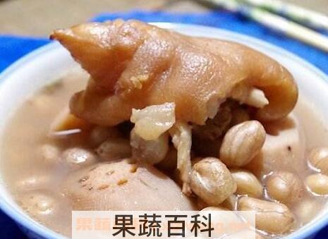 猪蹄炖花生的功效与作用