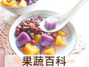 果蔬百科薯圆紫米汤的做法