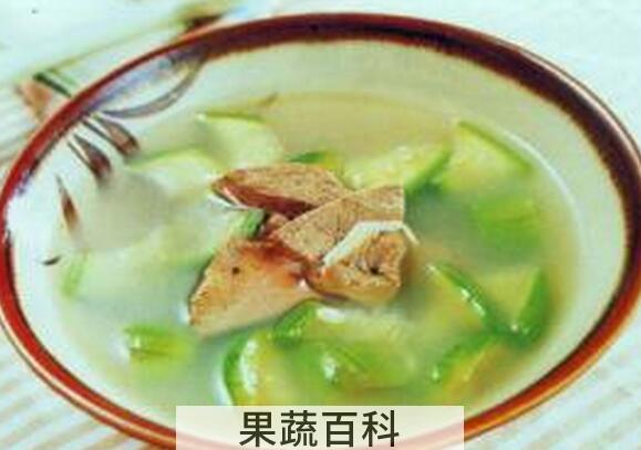 果蔬百科猪肝丝瓜汤