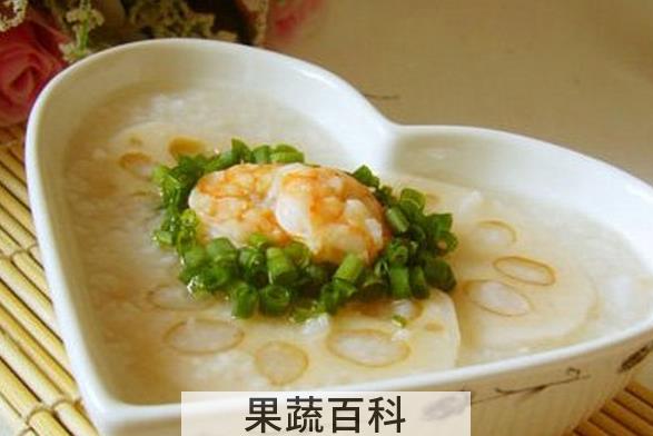 果蔬百科莲藕虾仁粥的做法
