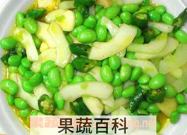果蔬百科西瓜皮炒青豆