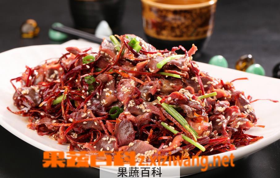 果蔬百科芹菜炒鸡胗的做法大全