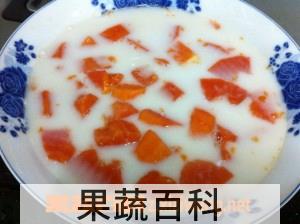 果蔬百科木瓜椰汁西米露