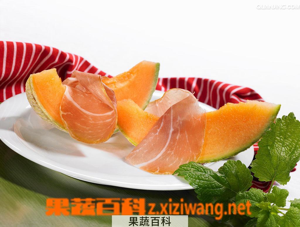 果蔬百科火腿哈蜜瓜卷