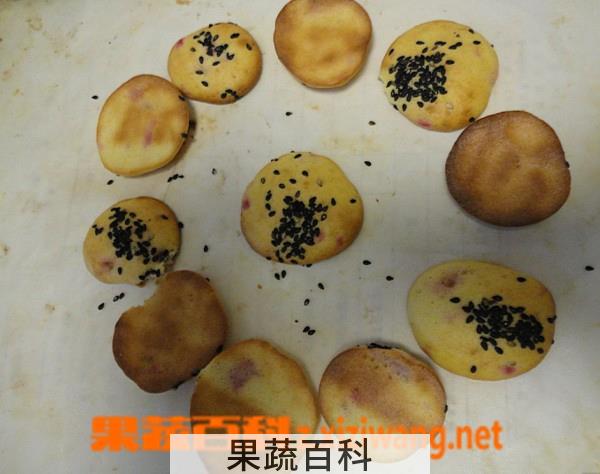果蔬百科火龙果皮芝麻小饼