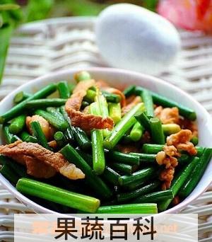 果蔬百科家常蒜苗肉丝怎么做好吃