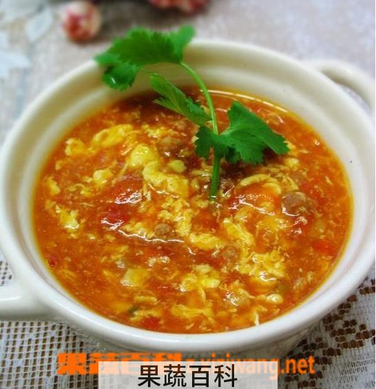 果蔬百科柿子鸡蛋汤