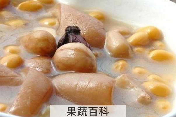 果蔬百科黄豆炖猪皮
