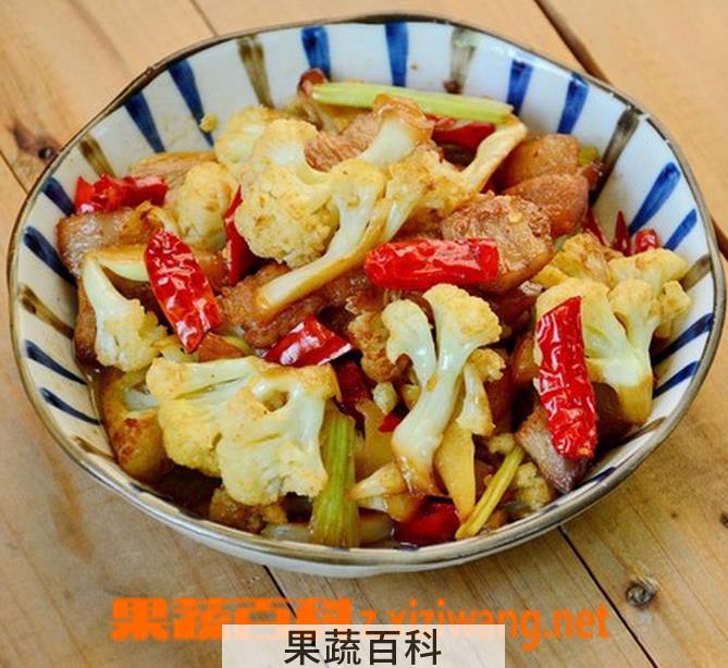 果蔬百科花菜炒肉的做法大全